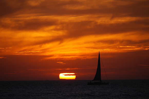 Watching the sun slowly descend...